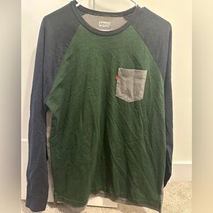 Levi’s Men’s Colour-block Long Sleeve T-shirt Size Medium